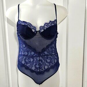 Blue lingerie one piece size XL new no tags